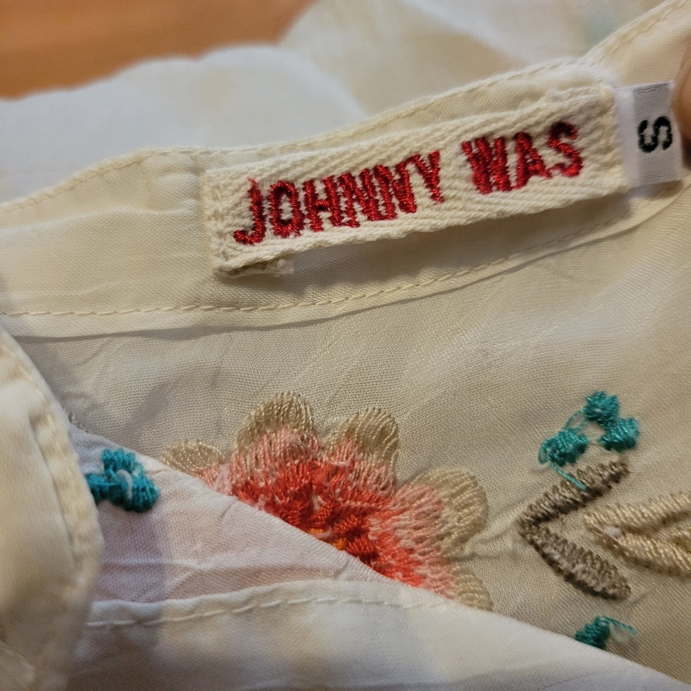 JOHNNY WAS Embroided Tunic Blouse Size S - Picture 13 of 16